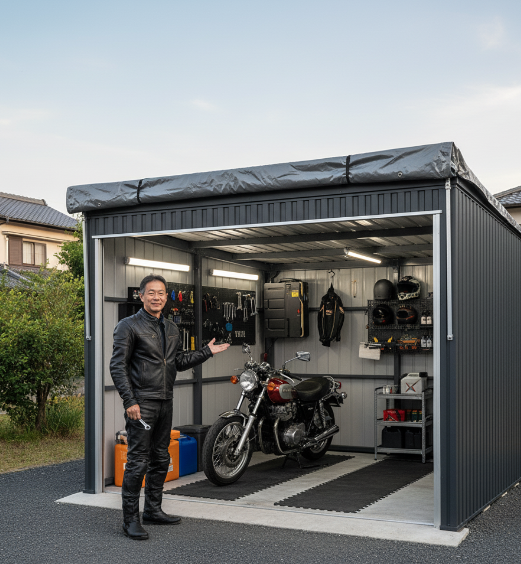 リターンライダーの城、後悔しない“簡易”バイクガレージ選びの決定版