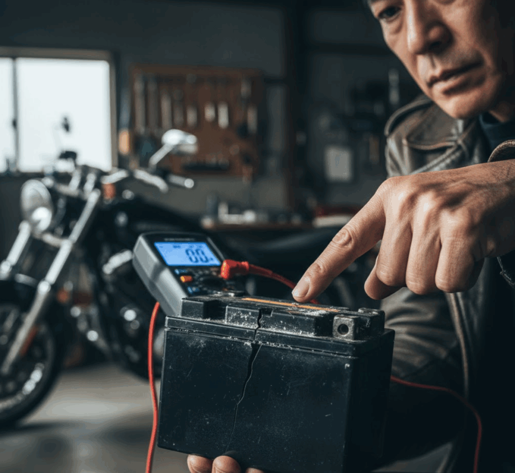 ハーレー バッテリー上がり 交換が必要な時の緊急対処と原因究明