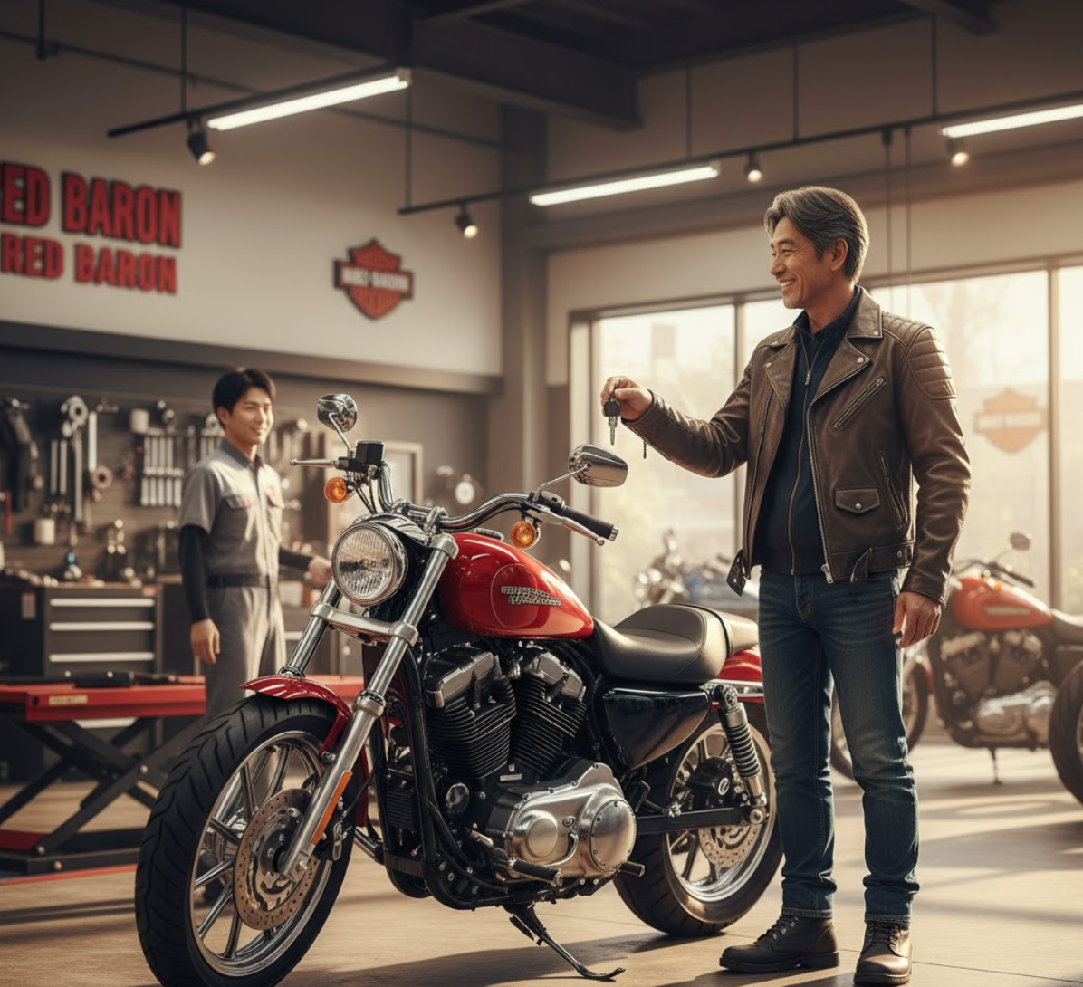 ハーレー 883の中古をレッドバロンで買う！