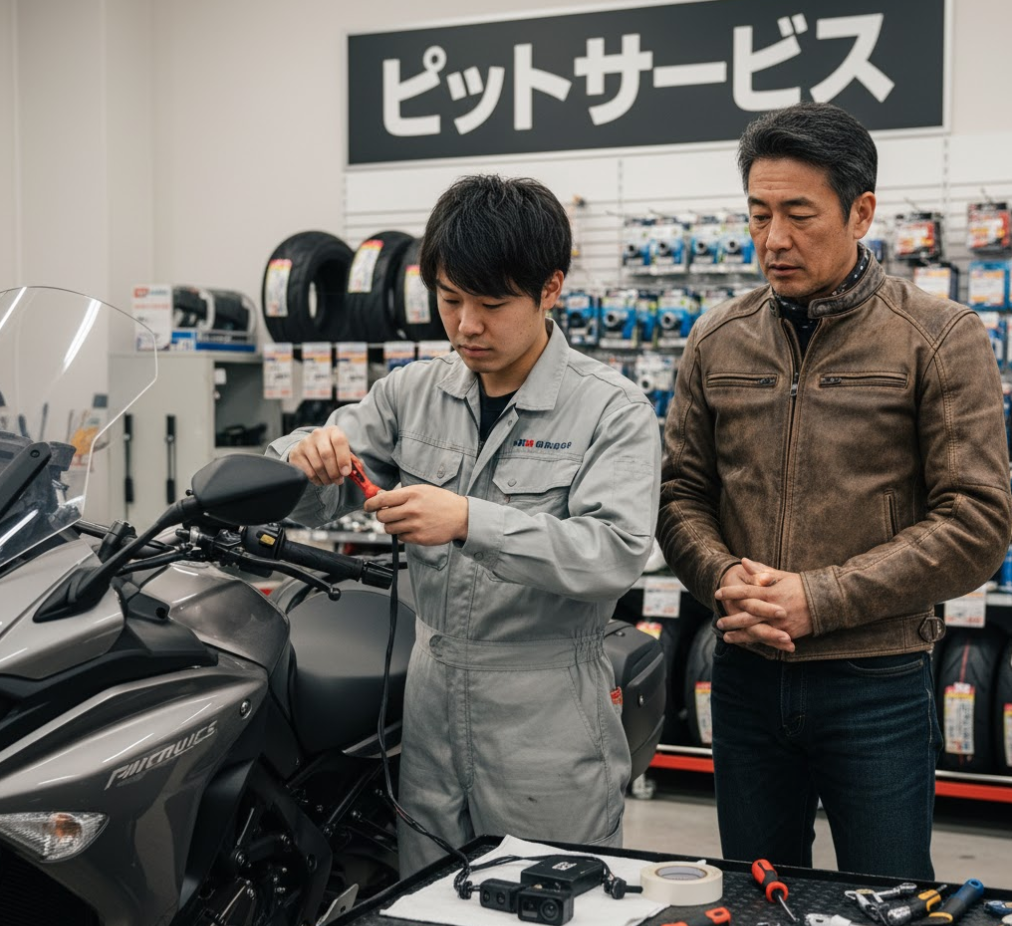 バイクドラレコ取付の費用と安心の依頼先