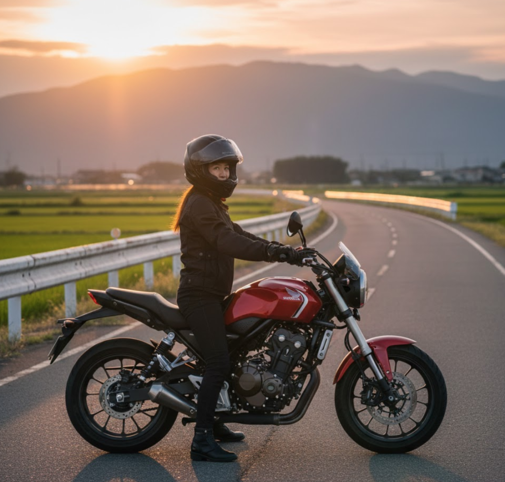 女性ライダーの立ちゴケ対策